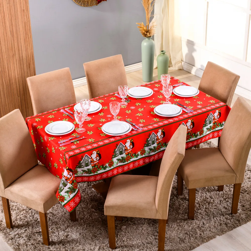 Toalha de Mesa Oxford Estampada — Natal — Estampa 1