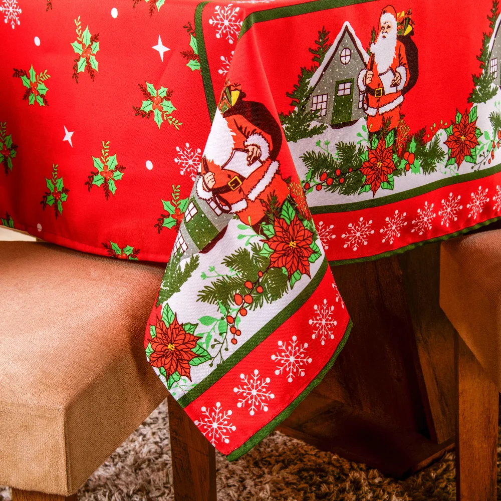 Toalha de Mesa Oxford Estampada — Natal — Estampa 1