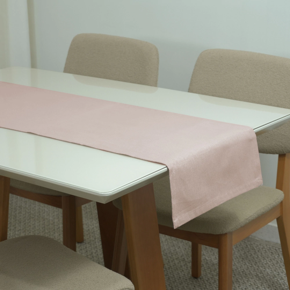 Caminho de Mesa em Linho — Linha Essence — Rosa