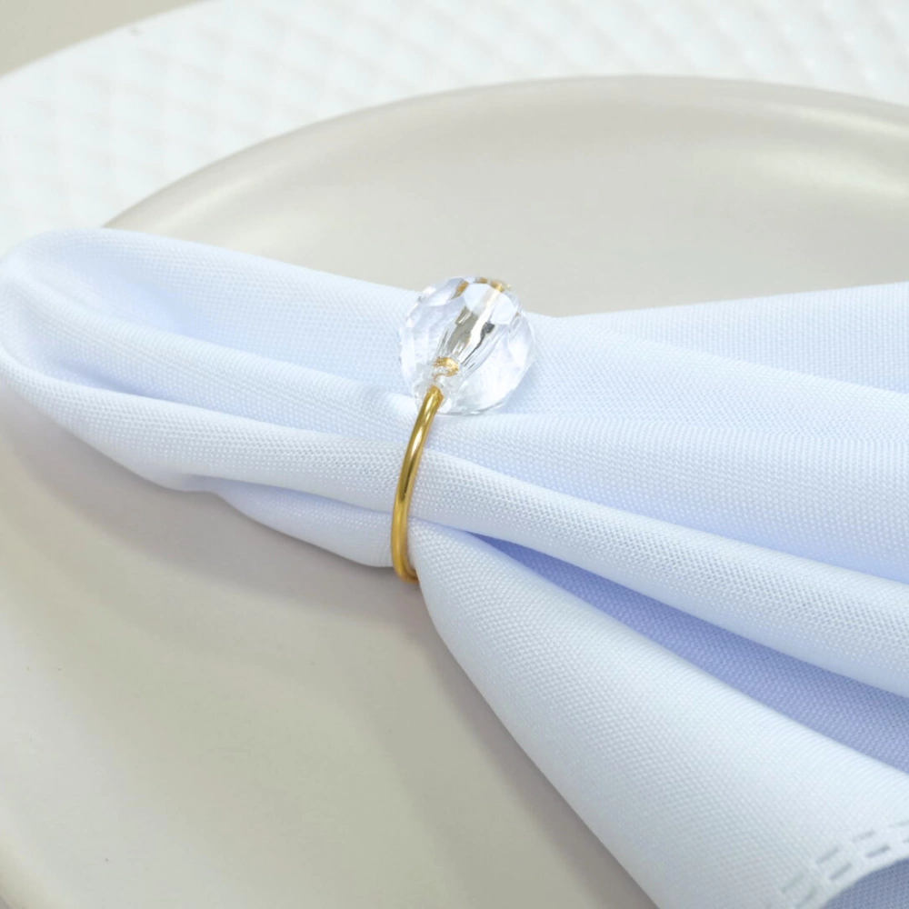 Kit Argolas para Guardanapo — Cristalino — Dourado