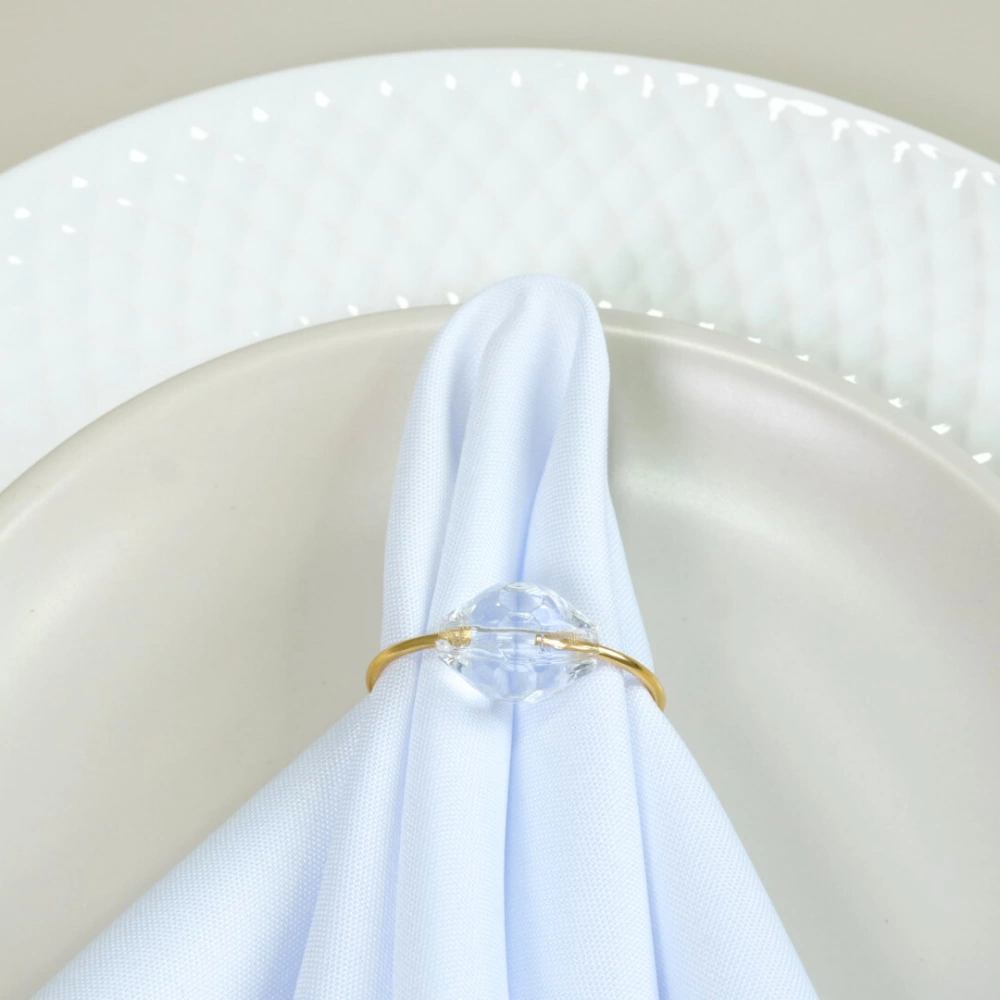 Kit Argolas para Guardanapo — Cristalino — Dourado