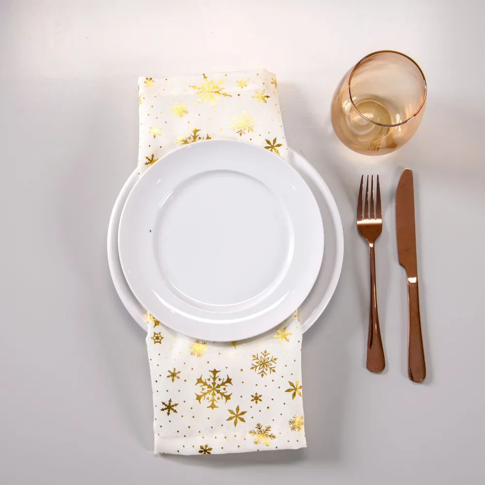 Kit de Guardanapos Lumine — Natal — Branco